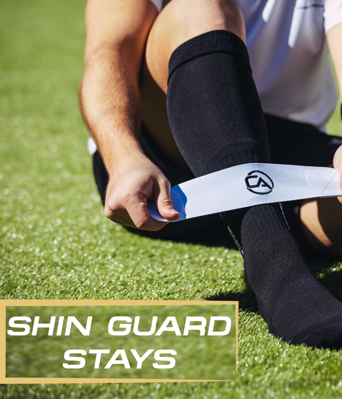 Shin pad guard stays outlet